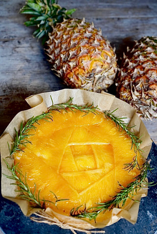 Tipsy Pineapple Upside Down Cake